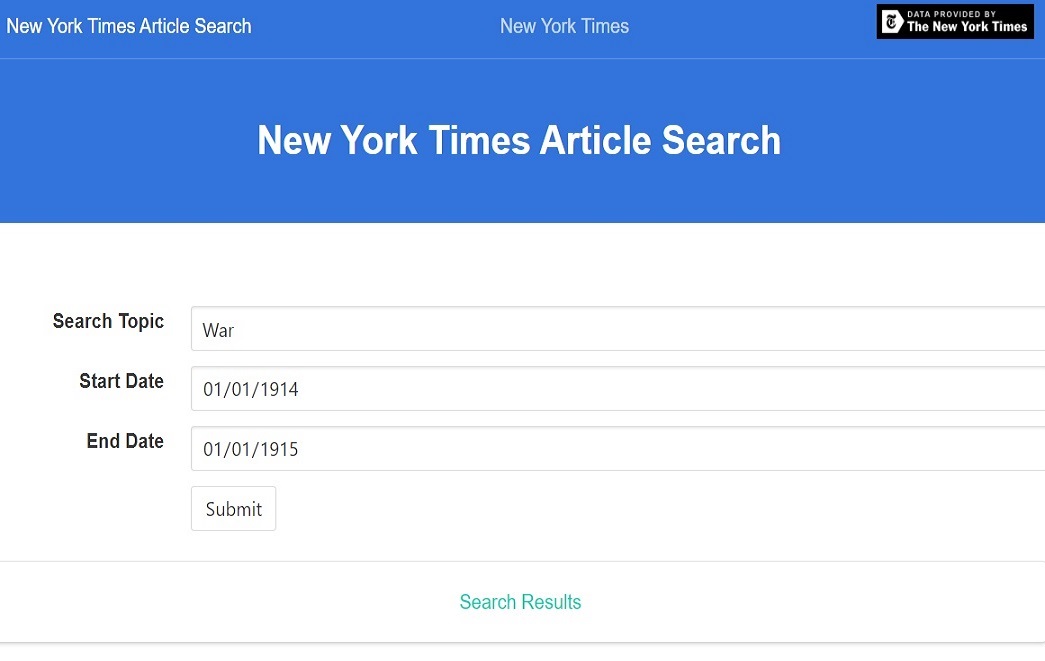 NY Times API Search