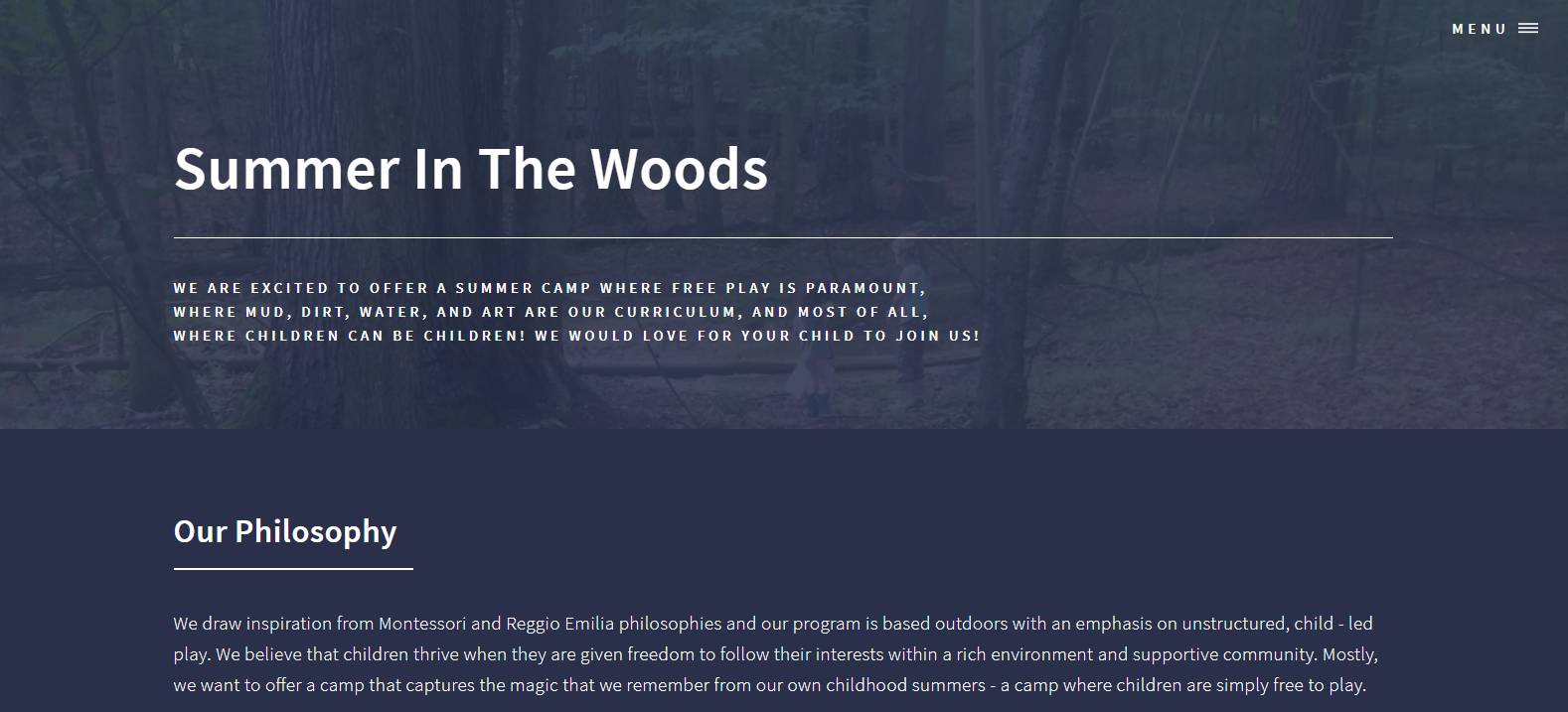 Summer In The Woods Camp